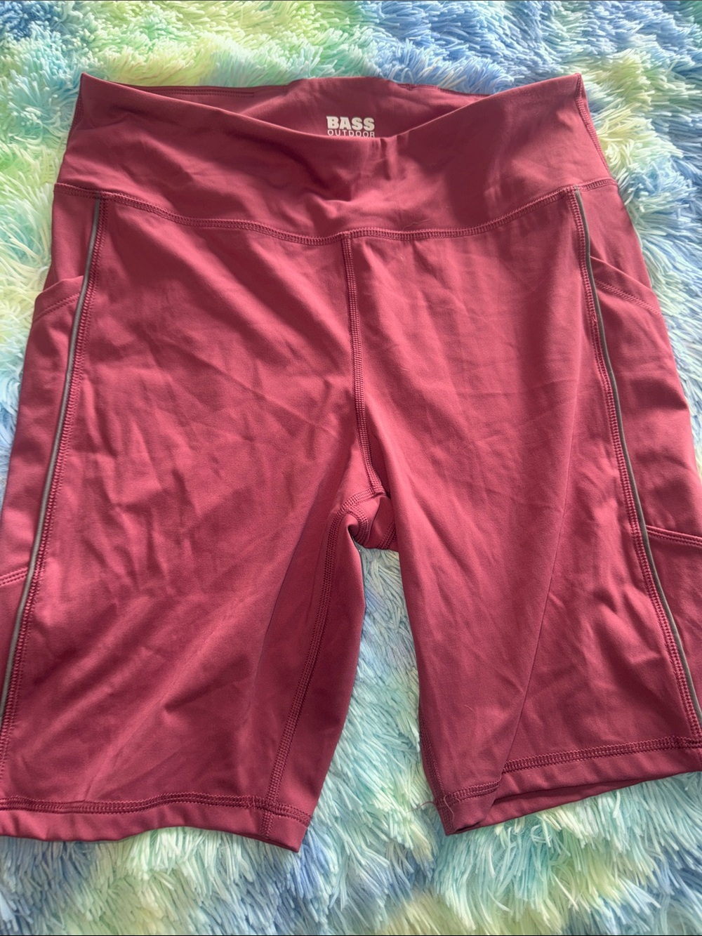 BASS Outdoors Women’s Rose Bike Shorts with Side Pockets 7” inseam